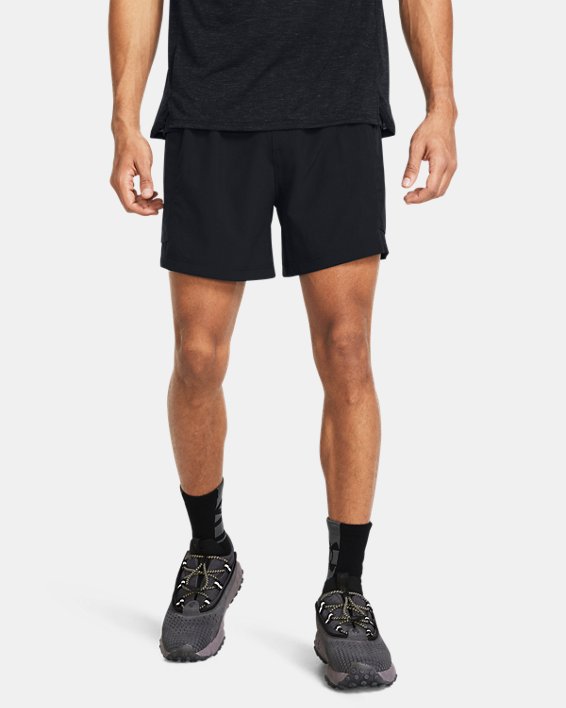 Men's UA Launch Trail 5" Shorts in Black image number 0